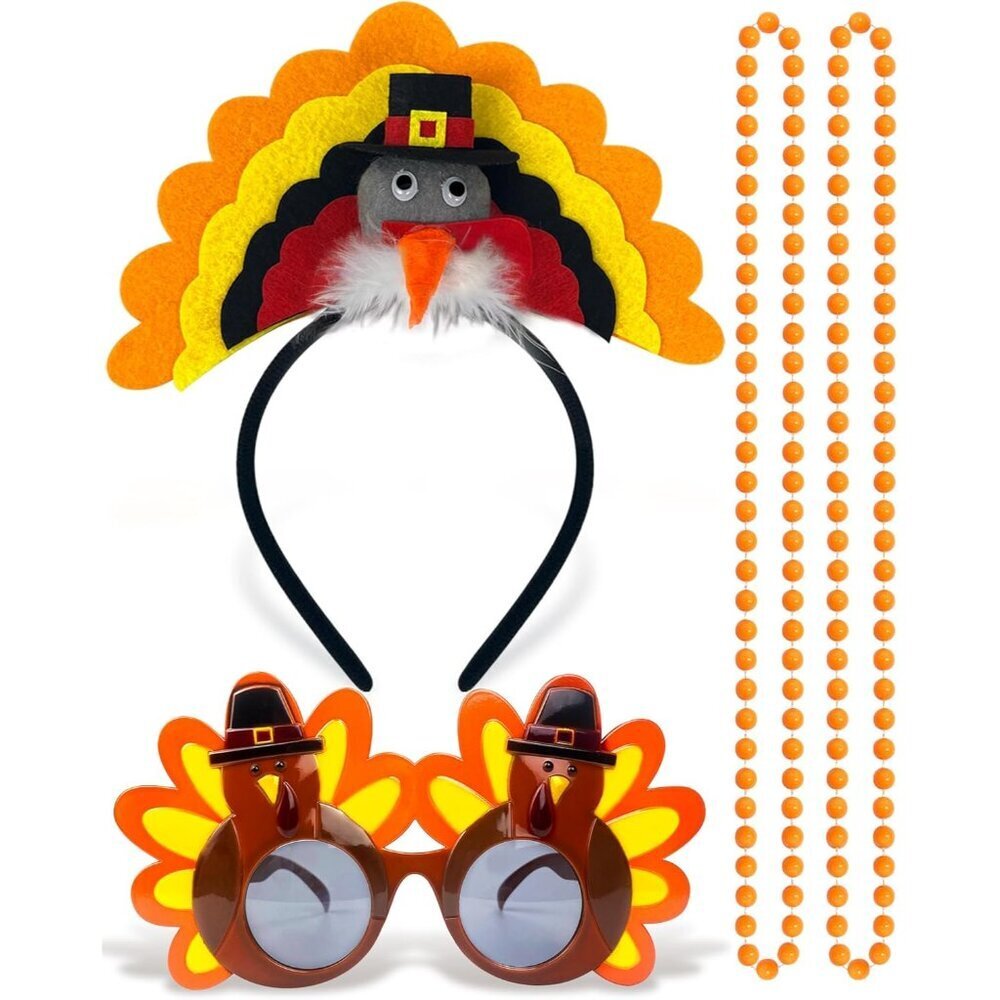 Thanksgiving Party Accessories Turkey Headband and Sunglasses Costume Props